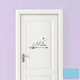 Zum Lieferumfang gehören: Ihr Türaufkleber, Klebeanleitung, süßer Probeaufkleber und Gutschein für den nächsten Einkauf.