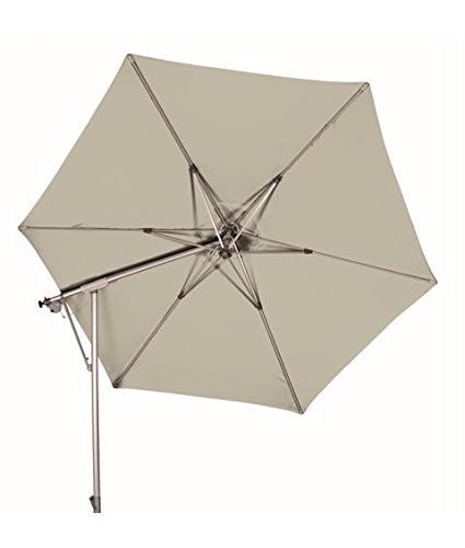 Doppler Ampelschirm Sunline II 320 cm in greige / taupe - inkl. Schutzhülle und Ständer
