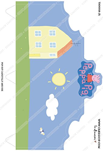 Cakeshop Vorgeschnittene und Essbare Peppa Wutz Szene Kuchen Topper (Tortenaufleger, Bedruckte Oblaten, Oblatenaufleger) - 4