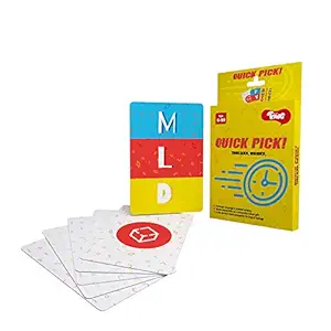 Toiing Quick Pick - Fast-Paced Word Guessing Card Game for Kids | Develops General Knowledge | Age 5+ Years | Travel Friendly | Great for Return Gifts