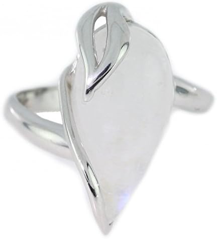Ring Rainbow Moonstone 38-05 - Jewellery in rhodium silver, Rainbow Moonstone - All sizes and various stones - ARTIPOL
