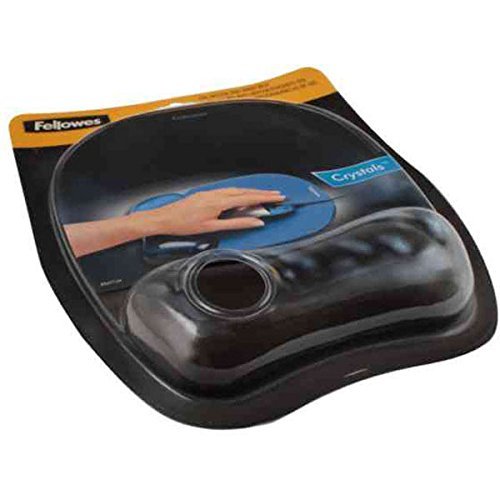 Fellowes Gel Crystals - Alfombrilla de rat n con reposamu ecas color negro Fellowes Gel Crystals - Alfombrilla de rat n con reposamu ecas color negro