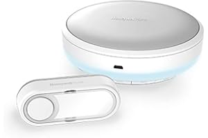 Honeywell Home Kit Carillon sans Fil Rond 150 M, 6 mélodies - LED et Halo lumineux