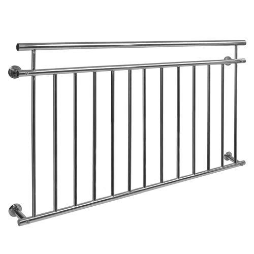 Homelux FB156G Edelstahl V2A Französischer Balkon Geländer Fenstergitter Balustrade 156 x 90 cm Glänzend - 2