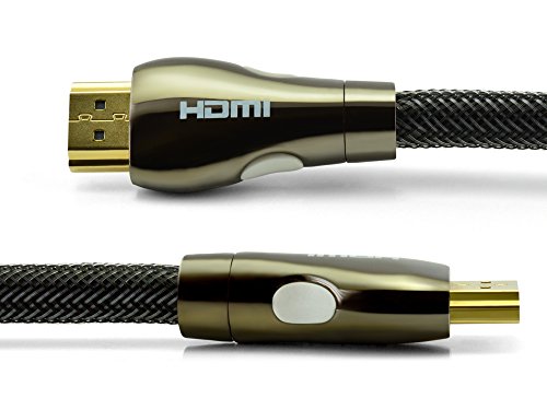 HDMI Kabel 2M – Profi edition – HDMI 2.0 a/b kompatibel – HDR / Ultra HD 4K (2160p) / Full HD 1080p – Hohe leistung mit 3D, Ethernet und Audio Return Channel (ARC) – Mehrfach Schirmung – Nylon umflochten - 2