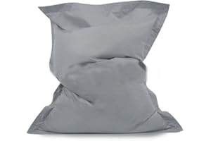 UGEFKMQ Pouf Poire Adulte De Piscine Canapé Flottant Fauteuil De Haricots Salon Géant (Pas De Remplissage) 140Cm X180Cm, Gris