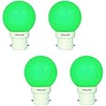 Philips Deco Mini Base B22 0.5 watts Led Bulb (Pack Of 4, Green)