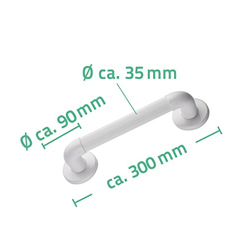 Ridder A1013001 Wannengriff, Haltegriff, Eco, 30 cm, Kunststoff, weiß - 6