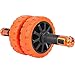 Produktbild Bauchmuskel-Übungsrolle - Doppelrad mit Schaumstoffgriffen - Extra Kniepolster-Matte - Body Fitness Krafttraining Maschine AB Roller Wheel Gym Fitness