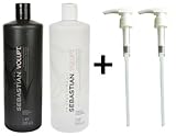 Sebastian volupt profesional champú 1000 ml y Acondicionador 1000 ml + bombas