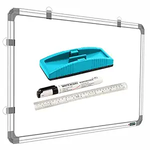 YAJNAS NonMagnetic 2 x 3 feet (60 X 90 cm) Dual Sided White Board & Chalkboard Both Side Writing Boards, - (One 2x3 Board + 3 Items) (Pack of 4 Items) of 4 Items)