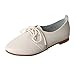 Produktbild ABsolute Freizeitschuhe Freizeitschuhe Damen, Frauen Klassische Ballerinas Flandell Solide Plateauschuhe Lace-up Shallow Schuhe Frühling Sommer Halbschuhe Sneaker (CN:37/EU:36, Beige)