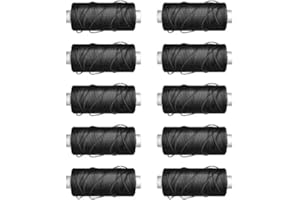WESTOCK WE-STOCK Set di 5 Rocchetti di Filo da Cucito in Poliestere 100% - Colore Nero- 100 Metri Ciascuno (Nero)