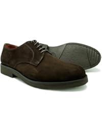 Pielsa 1360 Zapato Liso Yale - Zapato liso de cordoneras color marrón con piso de goma