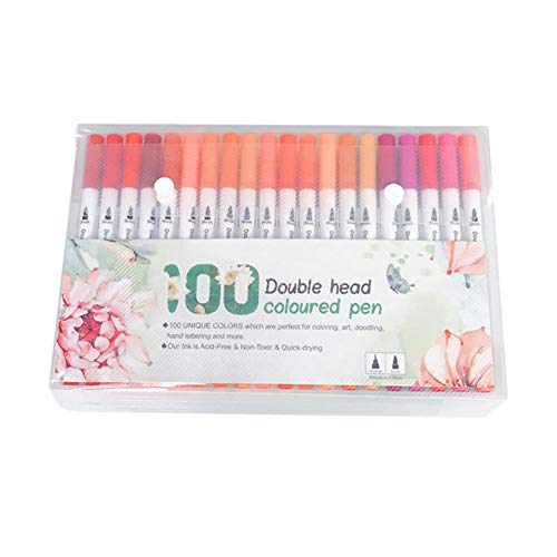 rebirthesame Marker Pens - Colors Brush Watercolor Pen Painting Art Dual Tip Pen Set?12/18/24/36/48/72/100PCS?