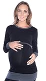 Mija – Moderne 2in1 Stillshirt & Umstandsshirt / Stilltop & Umstandstop 9048 - 2
