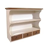  Landhaus Vintage Look Möbel weiß (Wandregal Provence)