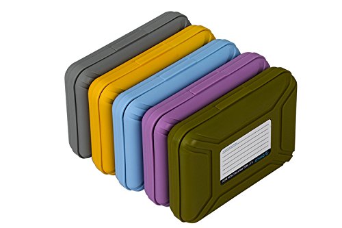 5 X ORICO PHX-35 Plastik Schutzhüllen für 8.9 cm 3,5 Zoll Festplatten Festplattengehäuse HDD Festplatten-Gehäuse / Enclosure Festplatte Schutztasche (Grau+Lila+Gelb+Blau+Grün) - 2