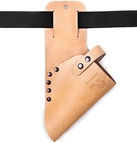 Holster for drill and screwdriver in genuine leather, natural colour, burnished rivets, handmade in Italy, belt not included