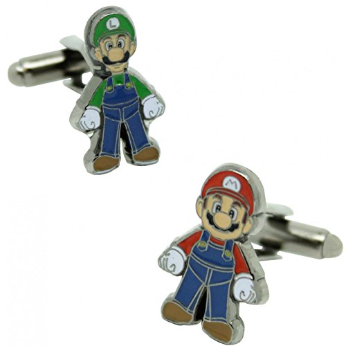 MasGemelos - Mario Bros and Luigi Cufflinks, Alloy Steel