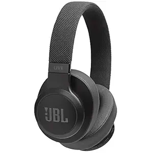 JBL Live 500BT by Harman, 30 Hrs Playtime, Quick Charge, Wireless Over Ear Headphones with Mic, Dual Pairing, AUX, Ambient Aware & Talk Thru, Built-in Alexa & Google Assistant Support (Black)