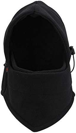 Thermal Fleece Balaclava Hat Hood Police Swat Ski Bike Wind Stopper Mask，6 in 1 Multifuction Balaclava Hood by ACXOPT (Black)
