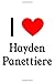 Produktbild I Love Hayden Panettiere: Hayden Panettiere Designer Notebook