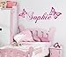 vinylgraphicsonline Personalised Butterfly Wall Art Sticker Name, Style B - Any Name, 3 Sizes Hot Pink Small 40Cm Long