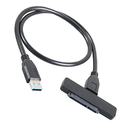 Bytan USB 3.0 auf SATA Adapter Konverter,SSD Adapter Konverter mit 90cm Stromkabel für 2,5 / 3,5 Zoll SATA SSD HDD Festplatten Laufwerke inkl.12V 2A Netzteil - 2