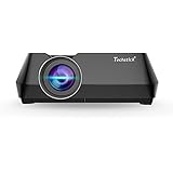 Techsitck LCD Video Projector 1080P Home Cinema Theater HD Projector Support HDMI/VGA/AV/TV/ USB/SD Multimedia for Movie Video Game (Black)