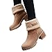 Produktbild TianWlio Stiefel Frauen Winter Warm Schuhe Stiefeletten Boots Halten Schlüpfen Schneestiefel Weihnachten Damen Winterschuhe Flock Warme Stiefel Martin Schneeschuhe Kurzer Stiefelette