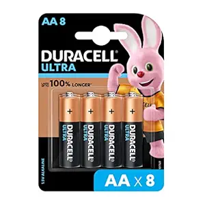 Duracell Ultra Alkaline AA Battery, 8 Pcs