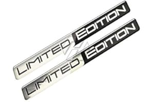 [Lot de 2] Hirondelle Bleue® Sticker Effet 3D Noir/Blanc 'Limited Edition' pour Voiture Moto Scooter, Vendeur Français, Livraison Gratuite