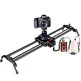 Diese Multi-Funktion motorisierten Schieberegler ist automatischer Zyklus (frei, um den gleitenden Abstand) Video-Capture (Silent Motor) Verzögerung schießen Unterstützung Auto und manuell, automatische Fokus-Tracking und 120 Grad Breite schießen, einfach zu einem professionellen Video oder Foto zu machen.