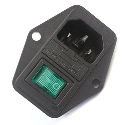 Einbau Buchse Kaltgeräte Stecker Dose männlich Flansch Stecker Geräte C14 Plug - 2