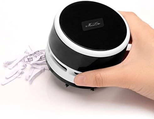 Mini Desktop Vacuum Desk Dust Cleaner With Two AA Batteries Portable For Car, Table, Keyboard (Black)