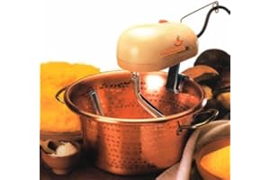 Lar Polentina Polentamatic Paiolo in Rame Polenta con Motore Elettrico D. 24 Cm