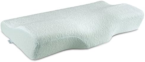 iCoudy Cervical Contour Bed Pillow for Neck Pain and Side Sleeper,Queen Size Memory Foam Sleeping Pillow for Back and Shoulders with Washable Cover Light green