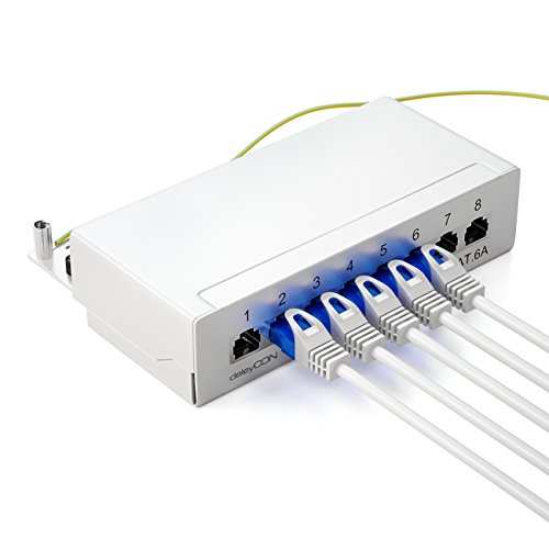 [SET 5 Stück] deleyCON 0,5m CAT6 Netzwerkkabel / U-UTP RJ45 / CAT-6 Lan Kabel Patchkabel Kupfer / Switch Router Modem Repeater Patchpanel – Weiß - 6