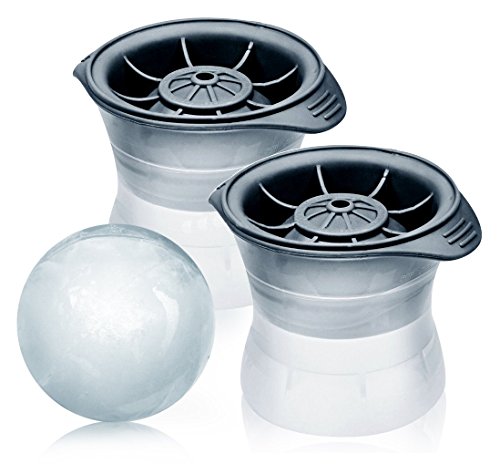 BarLife Icy Balls XXL - Eiswürfelform zum Erstellen von riesigen runden Eiskugeln - 6cm Durchmesser - 2er Set