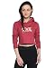 Campus Sutra Maroon Womens Printed Crop Hoodie RS.517.00