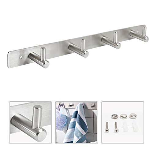 Preisvergleich Produktbild Handtuch Haken Wandgaderobe Handtuchhalter Garderobenhaken Wandhaken Mehrzweckhaken Kleider Haken Badezimmer Haken Edelstahlhaken