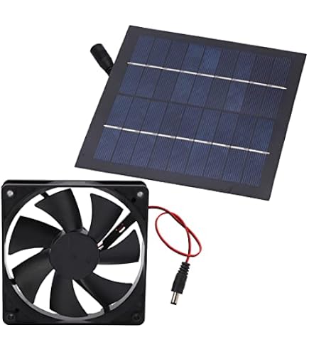 Ventilateur Solaire Serre 100W - Kit Panneau Solaire + Ventilateur Échappement Étanche IP65 Pour Poulailler Grenier