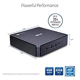 ASUS Chromebox 3-N003U Mini Desktop PC – Intel Celeron 3865U 1.8 GHz, 4 GB RAM, 32 GB SSD, Google Play Enabled, Chrome OS (Black)