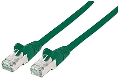 Intellinet 735872 Câble Réseau, RJ45 Connecteur Mâle, Cat 6 SFTP 100% Cuivre, Vert, 0.5 m
