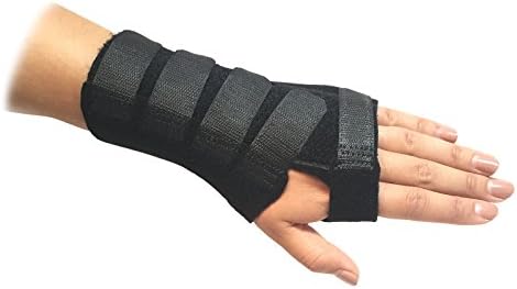 Solace Bracing Black Sprain Fracture Breathable Wrist Support Brace - Medium Right