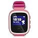 Produktbild yimosecoxiang Kinder-Armbanduhr, wasserdicht, digital, LCD, SOS-Position, Anrufsicherung, Telefon-Kontrolle, Pink, Rose