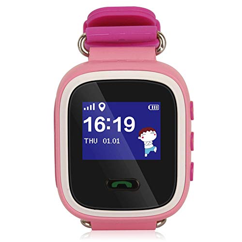 Preisvergleich Produktbild yimosecoxiang Kinder-Armbanduhr, wasserdicht, digital, LCD, SOS-Position, Anrufsicherung, Telefon-Kontrolle, Pink, Rose