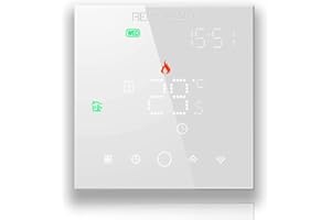 BecaSmart Serise 003 WIFI Termostato Compatibile con Riscaldamento caldaia Controllo della programmazione cellulare Lavora con Alexa, Google Home (Riscaldamento caldaia, Bianco (WIFI))