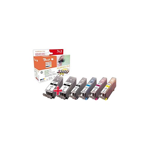 Peach Spar Pack Plus Tintenpatronen XL kompatibel zu Canon 2xPGI-570XL, CLI-571XL - 2